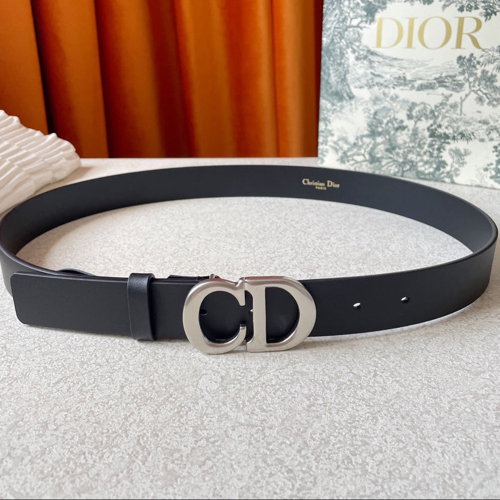 DIOR 25S BELT 30 MM IN BLACK CALFSKIN 594060