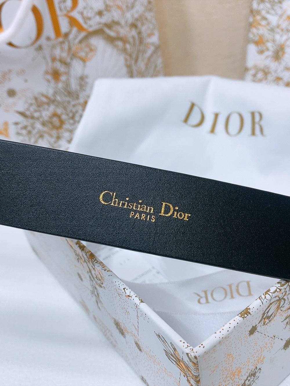 DIOR 25S BELT 30 MM IN BLACK CALFSKIN 586583