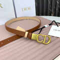DIOR 25S BELT 20 MM IN BROWN CALFSKIN 568721